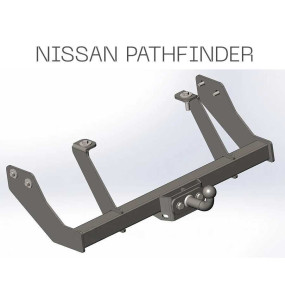 Фаркоп съемный на 2 болта на пластине кованый - Nissan Pathfinder R50