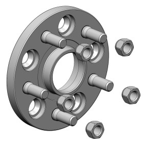 Проставки для вылета колес на Honda 15 мм 5x120 dia 64,1 (STUD14x1.5)