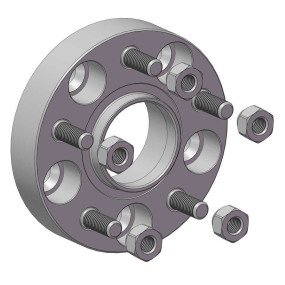Проставки для вильоту коліс на Tesla 30 мм 5x114,3 dia 64,1 (STUD12x1.5)