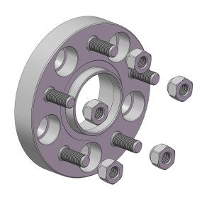 Проставки для вильоту коліс на Ford 25 мм, 5x112, діаметр 63,4 (STUD12x1,5)