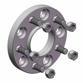Проставки для вылета колес на GMC 20 мм 5x127 dia 78,1 (STUD14x1.5)